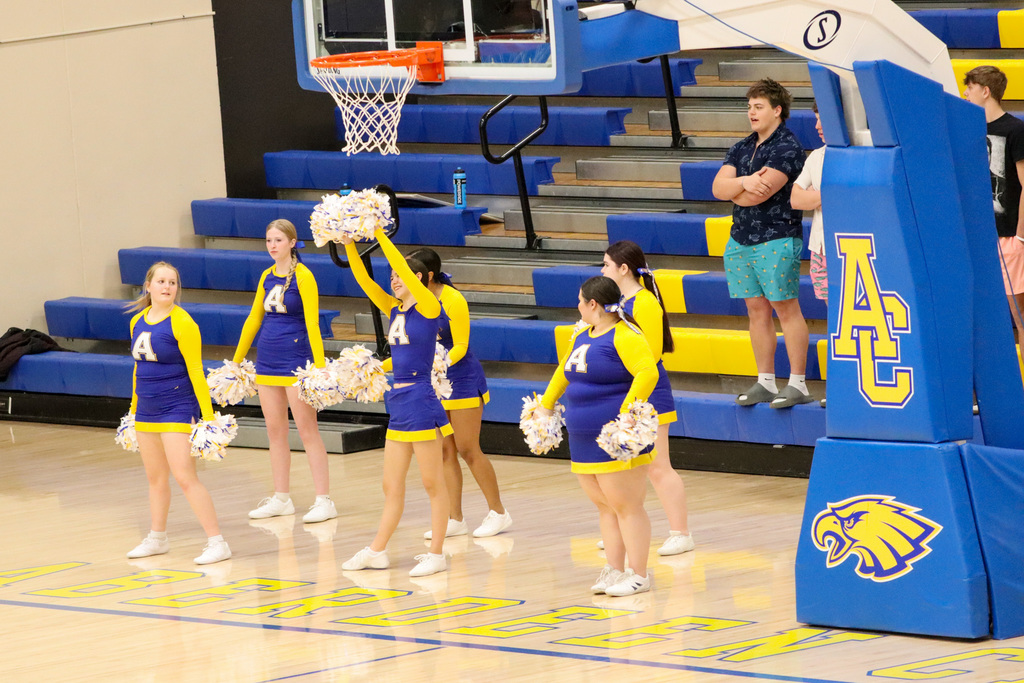 CHS cheerleaders at boys basketball game
