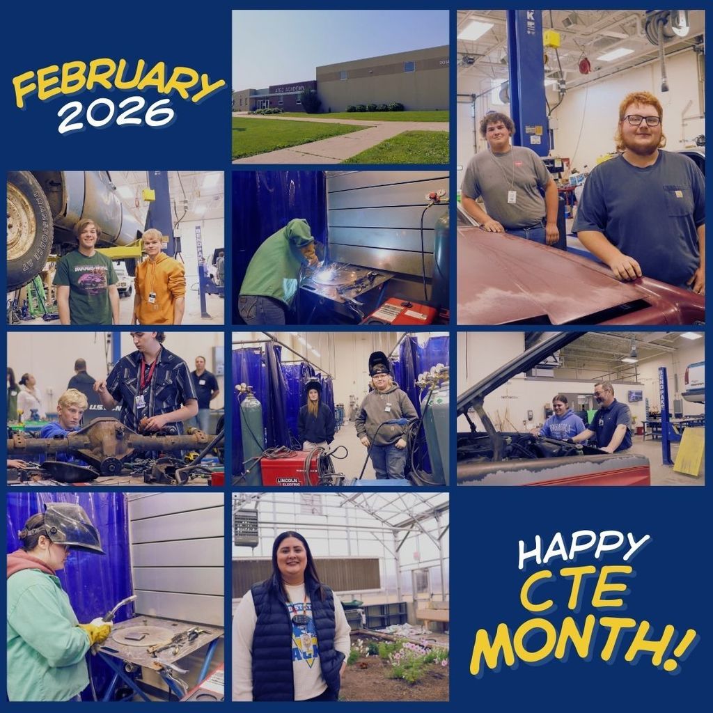 Collage of CTE students and teachers from ATEC