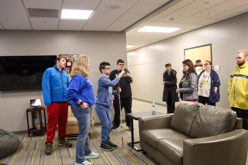 TLC students visiting SDSBVI