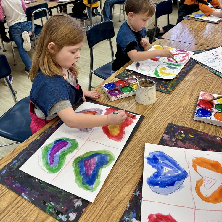 Students paint their hearts!