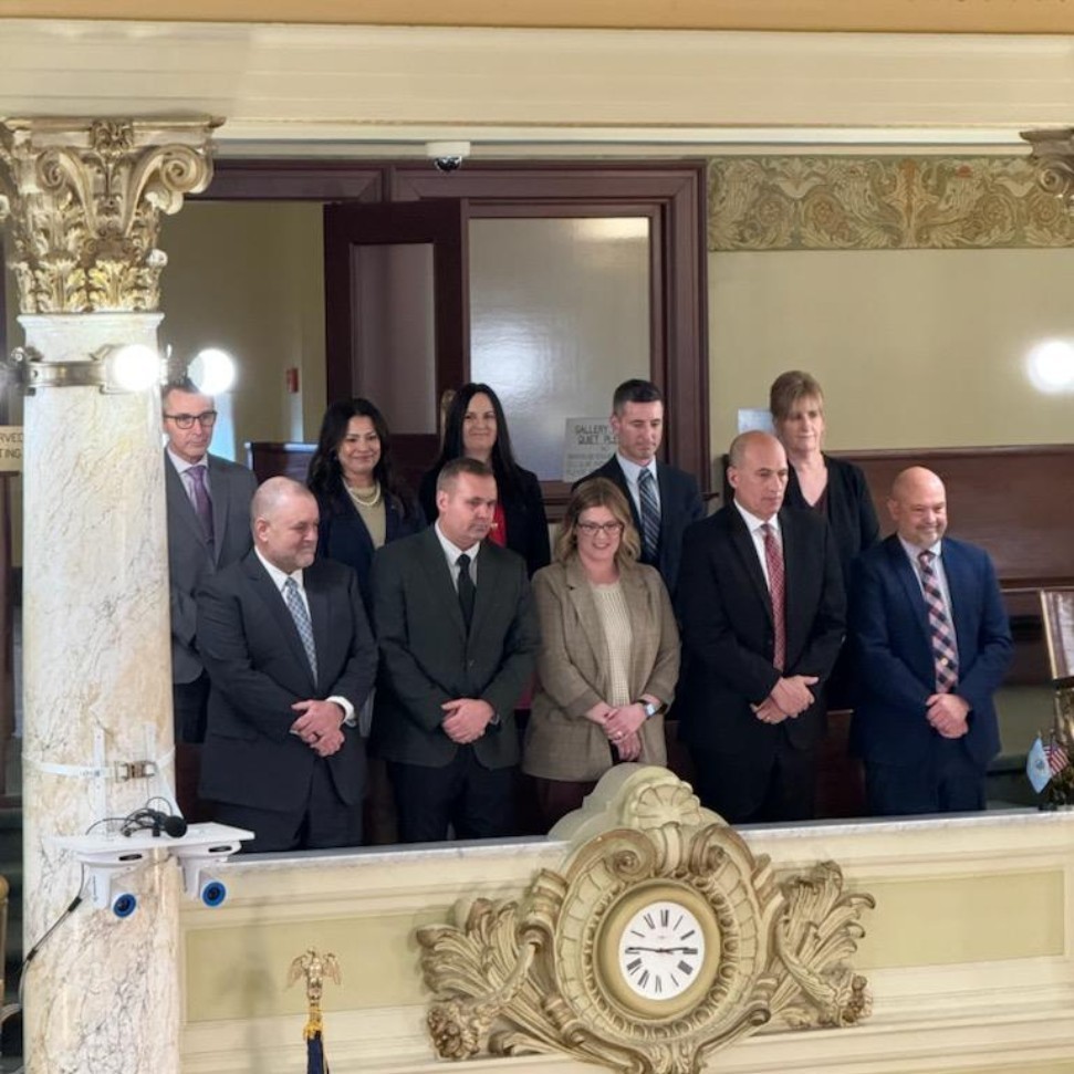 Bo Beck receiving his award in Pierre