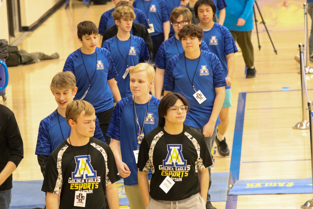 CHS Esports Team walking into the S.D. State Esports Tournament
