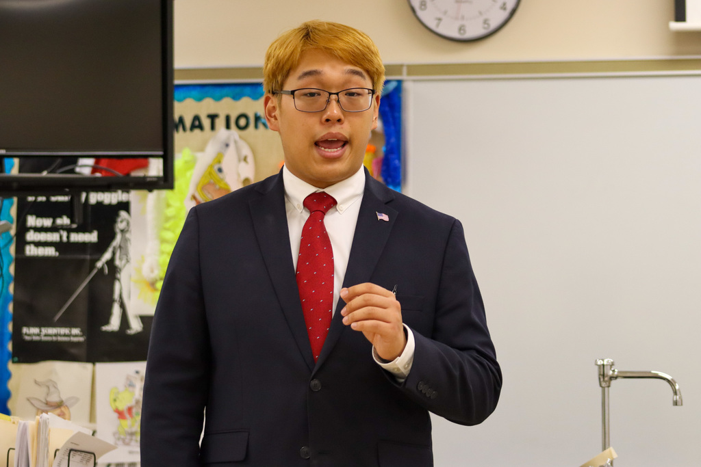 CHS Speech and Debate student competing at State Speech and Debate Tournament