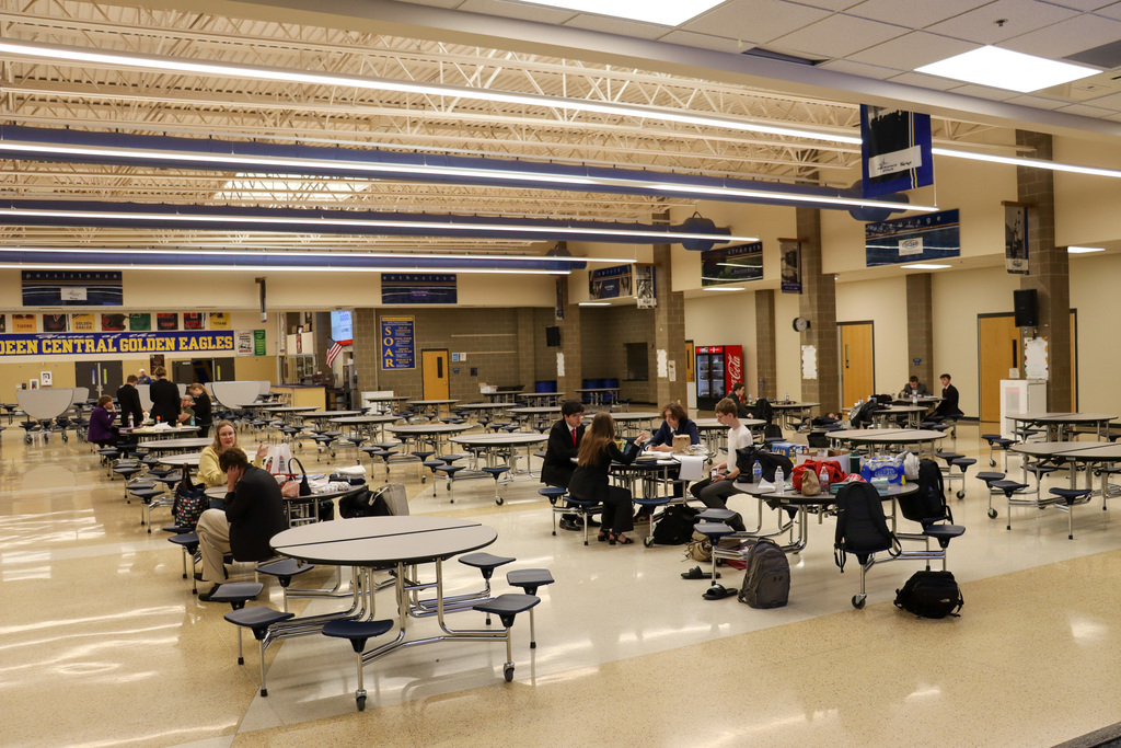 Speech and Debate competitors in the CHS Commons