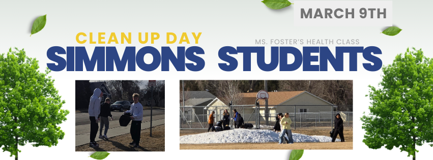 Students cleaning up