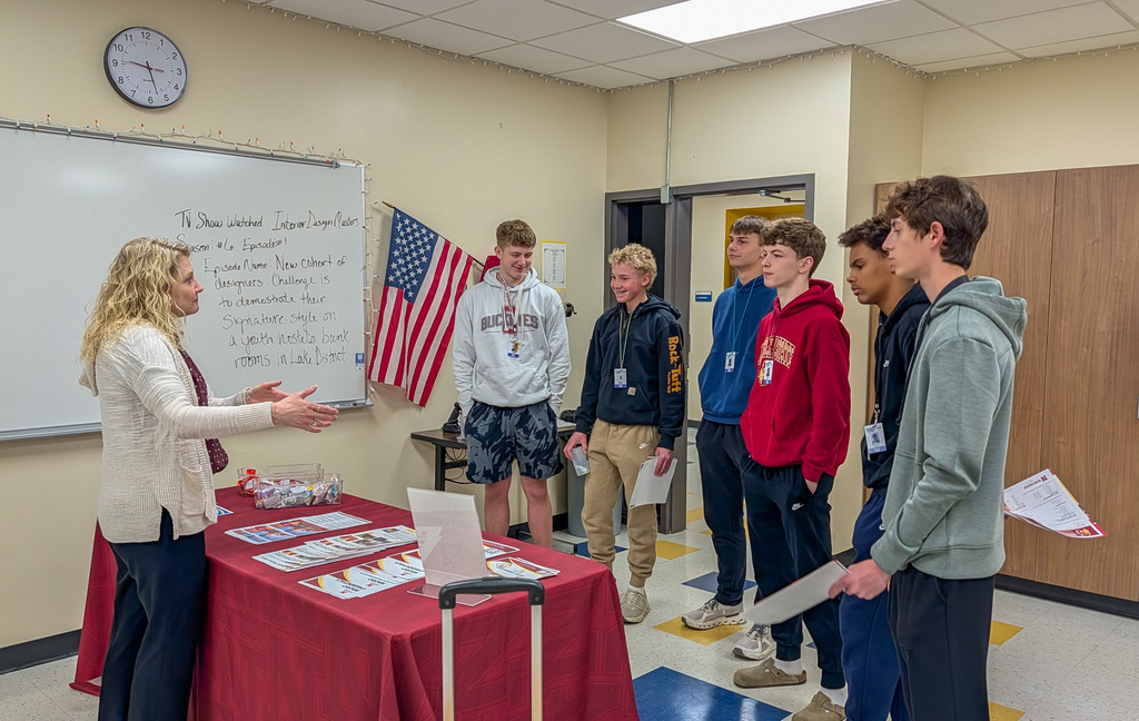 ATEC students listening to local professionals at Career Connections event