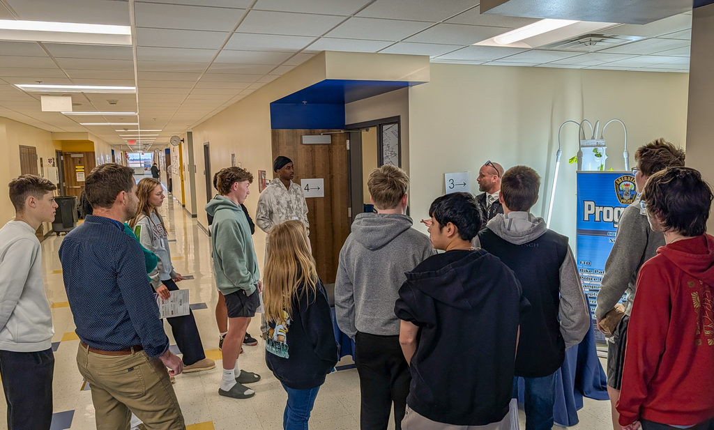 ATEC students listening to local professionals at Career Connections event