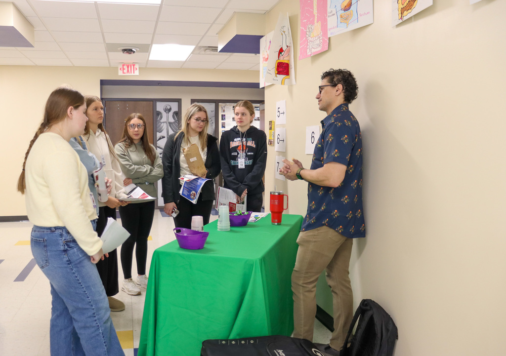 ATEC students listening to local professionals at Career Connections event