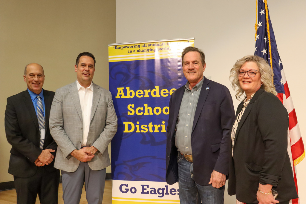 Gov. Rhoden with Bo Beck, Aaron Schultz and Camille Kaul
