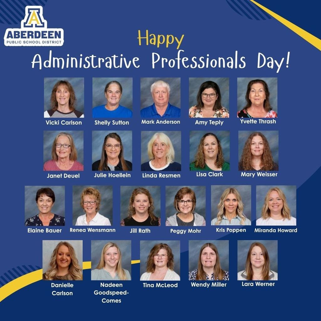 Happy Administrative Professionals Day! With photos of administrative professionals from around the district