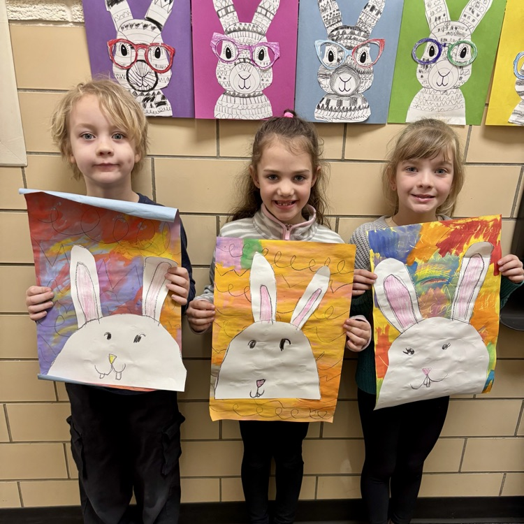 Students create their own Easter bunnies!