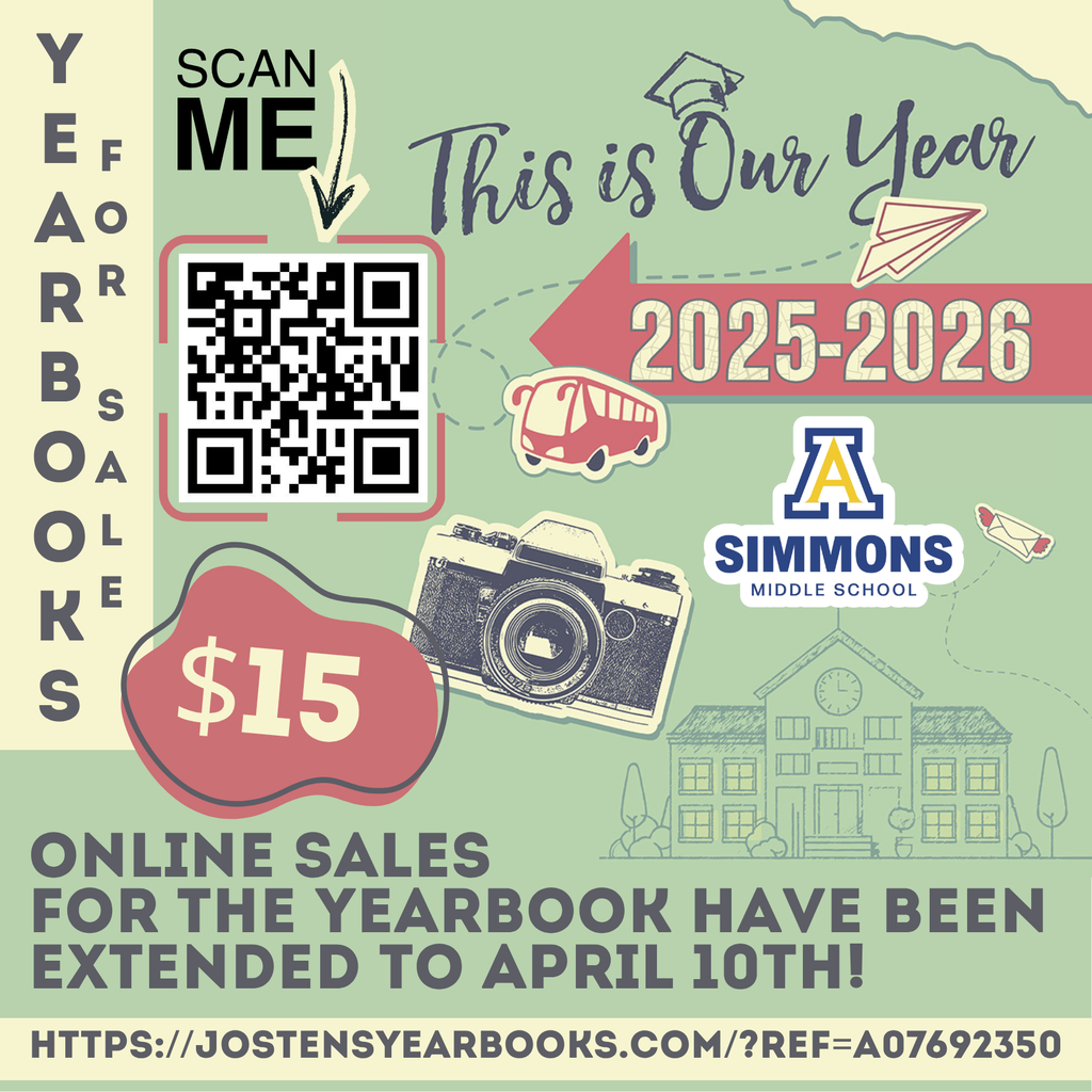 Yearbook sales have been extended to April 10th!  Scan the QR code or follow the link to place an order 