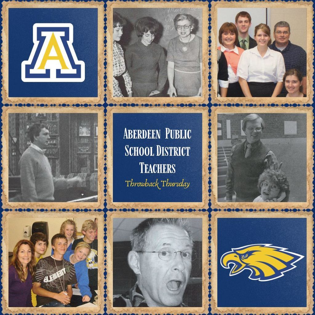 Collage of past teachers from Aberdeen Public School District