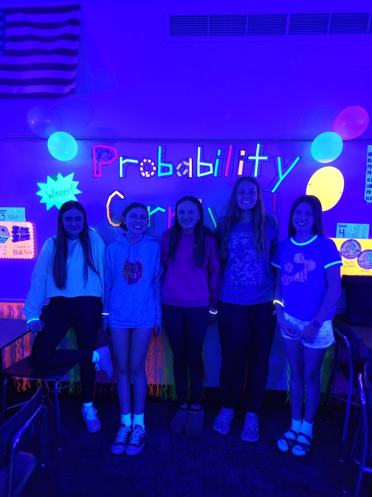 Holgate 7th graders in Mrs. Doxsee's class tested their luck during a probability carnival