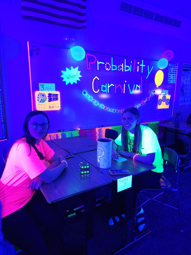 Holgate 7th graders in Mrs. Doxsee's class tested their luck during a probability carnival