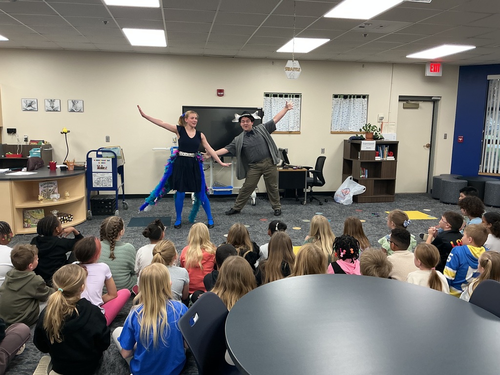 Gertrude & Horton perform for OMT students to promote their upcoming play