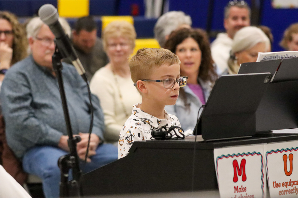 Mike Miller student performing during the spring program