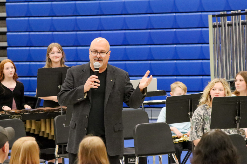 Mr. Panerio at SMS band concert