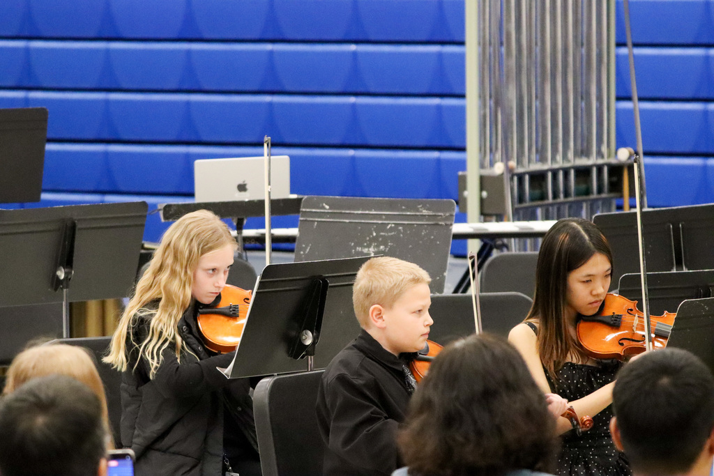6th grade orchestra performing at SMS spring concert
