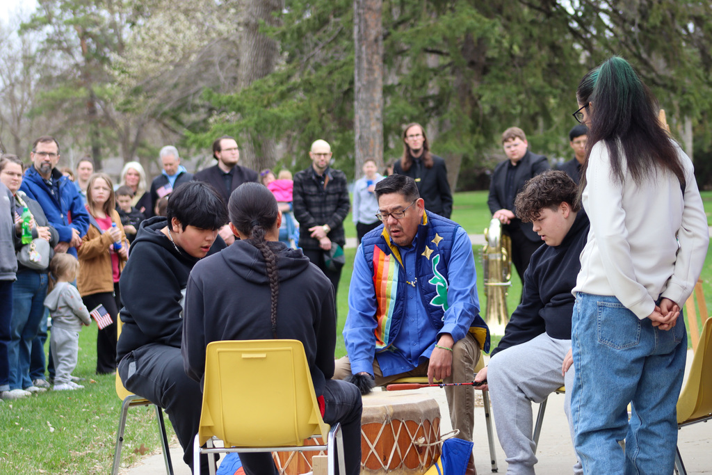 NASA Drum Group performing at community kickoff