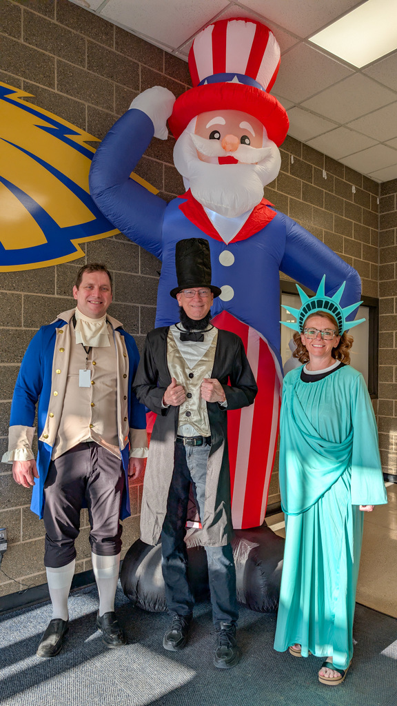 CHS staff dressed in patriotic costumes