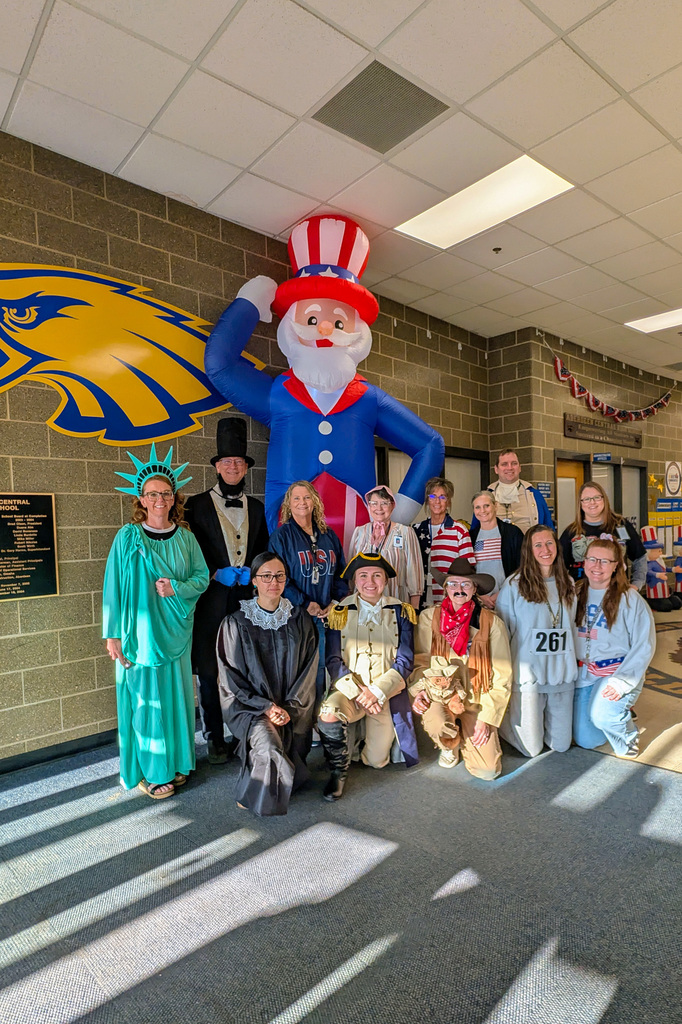 CHS staff dressed in patriotic costumes