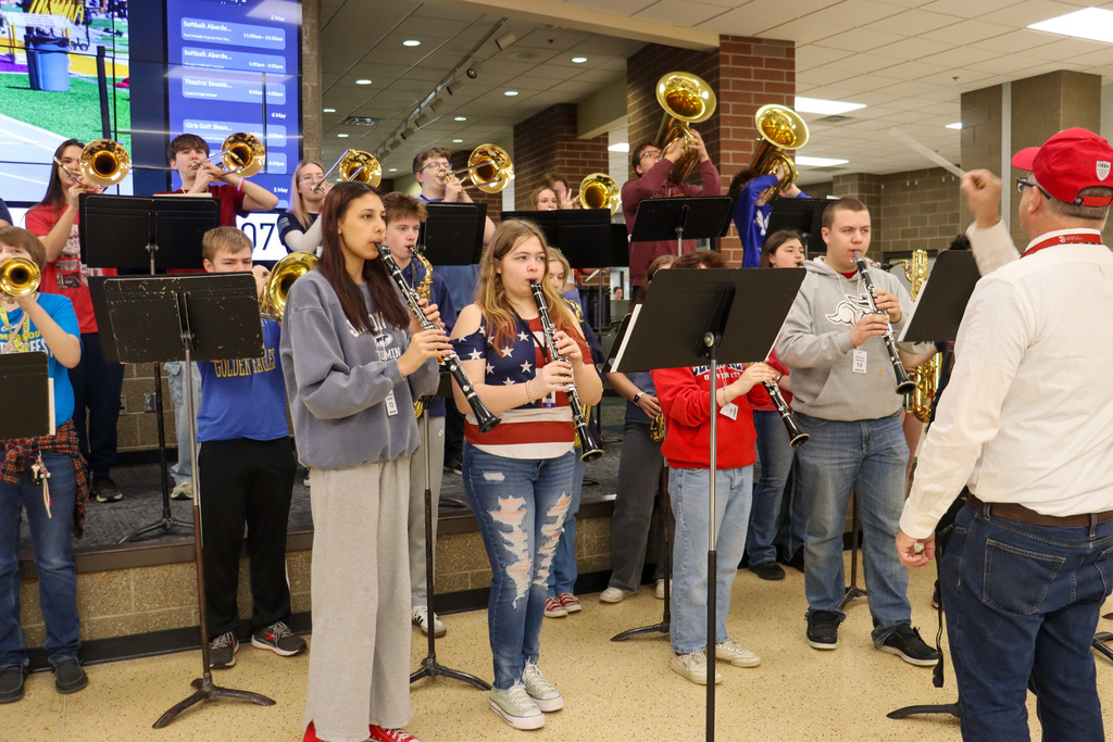 CHS band playing patriotic songs