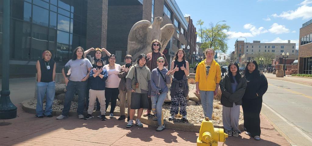 One of the sculptures we saw on the sculpture walk on the ART CLUB field trip! 