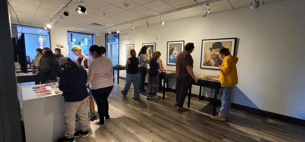 The ART CLUB  explored a tactile exhibit of famous artworks- that help the visually impaired experience famous artworks!