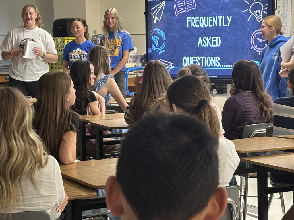 CHS students speaking to Holgate students at career day