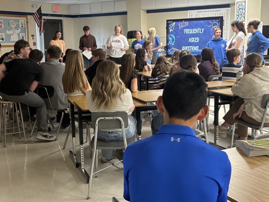 CHS students speaking to Holgate students at career day