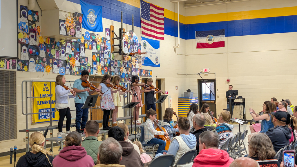 Lincoln students performing at the spring program