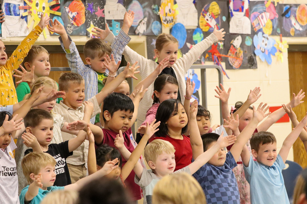 Lincoln students performing at the spring program