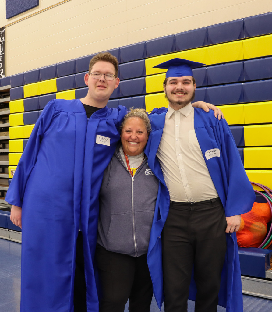 CHS seniors with their former teacher at Simmons Elementary