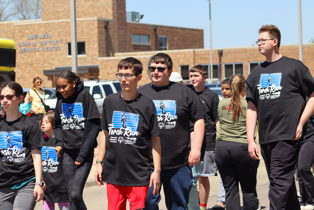 CHS Special Olympics athlete during the Torch Run