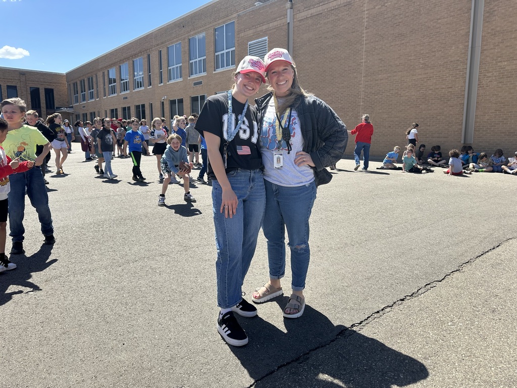 OMT teachers wearing red, white and blue at the America 250 Grillout