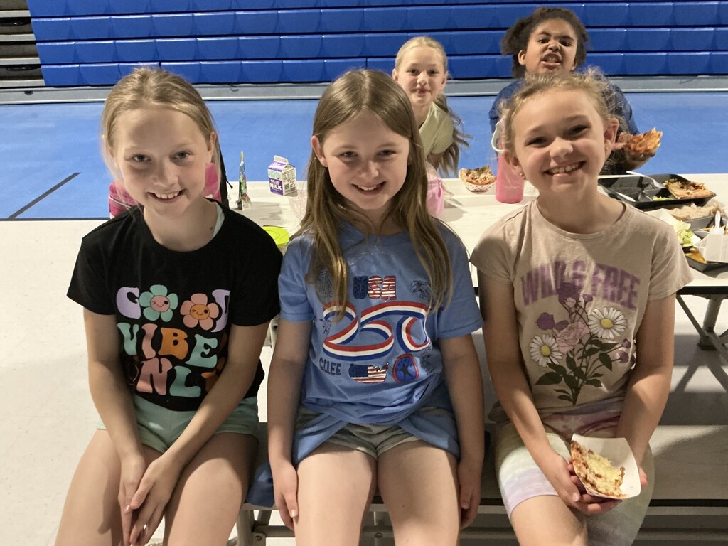 C.C. Lee students, one of whom is wearing the America 250 shirt