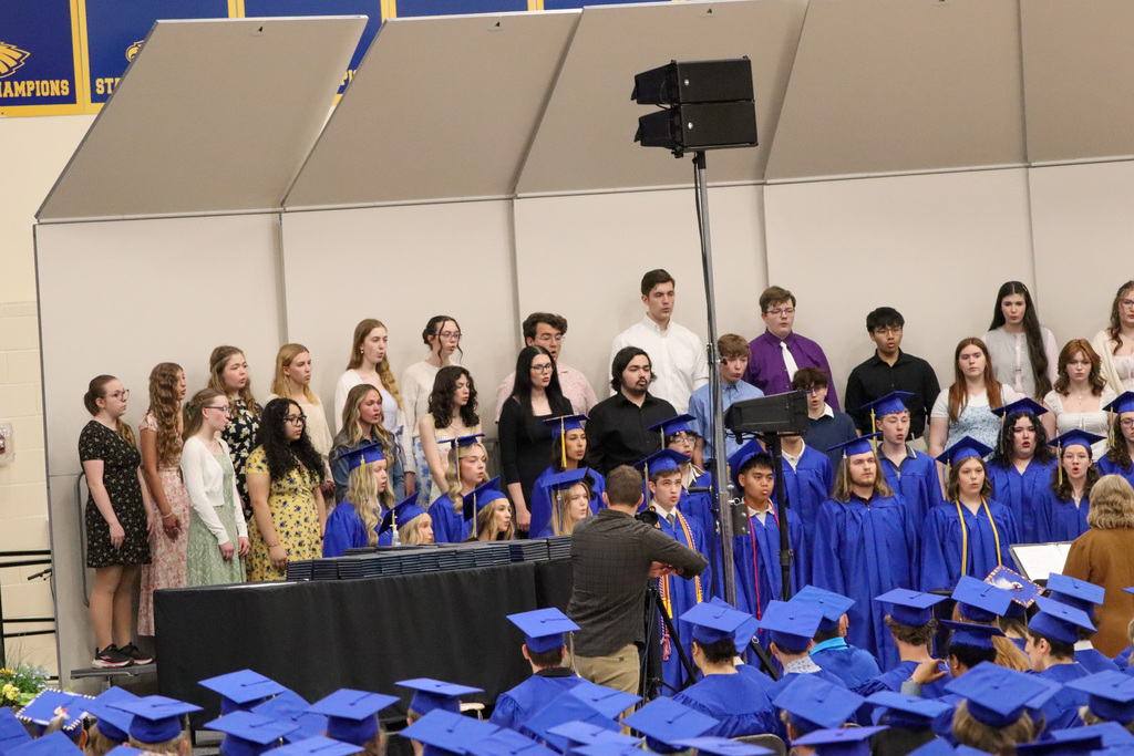 CHS choir performing at graduation