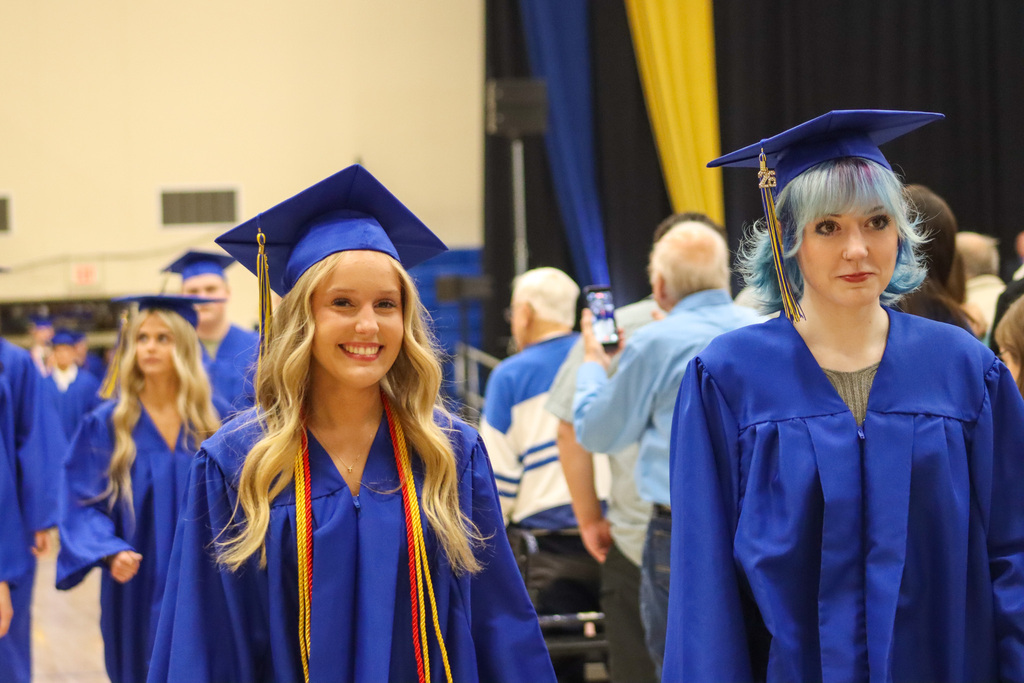 Graduates walking into the ceremony