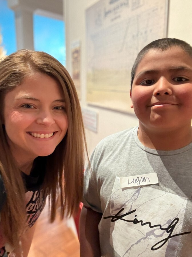 Mike Miller student and teacher at the museum