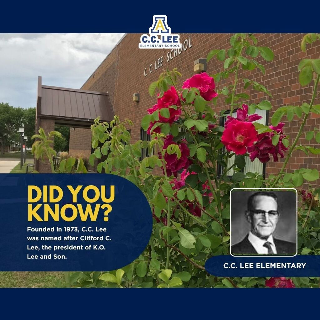 Did You Know? graphic with photo of C.C. Lee the person and the school