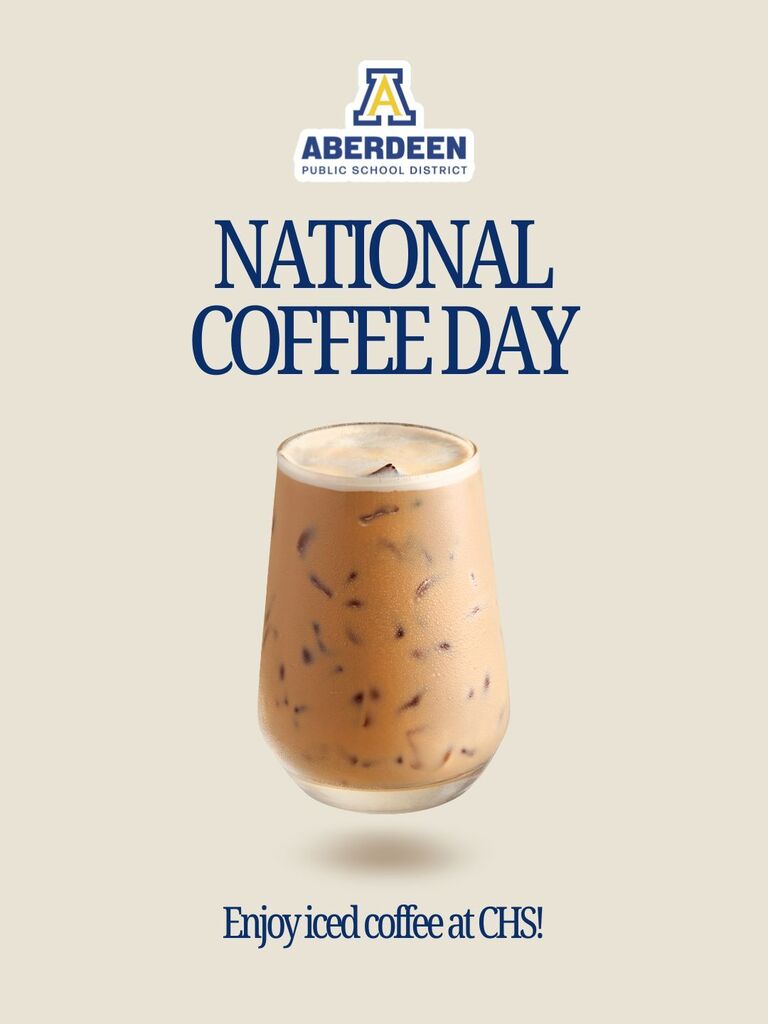 National Coffee Day - photo of iced coffee - enjoy iced coffee at CHS!