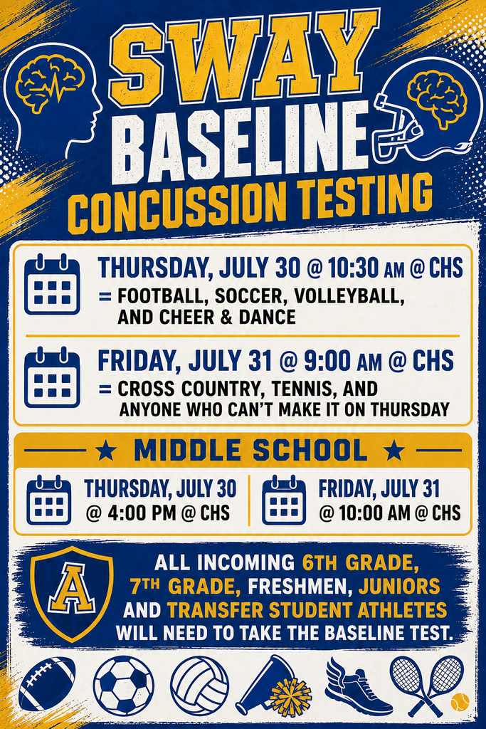 SWAY Baseline Concussion Testing Information for HS & MS Athletes