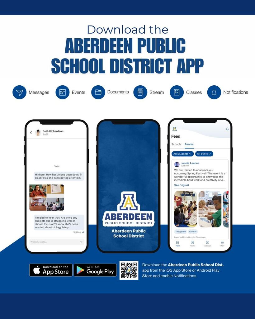 Download the Aberdeen Public School District app on the Google Play store or Apple Store