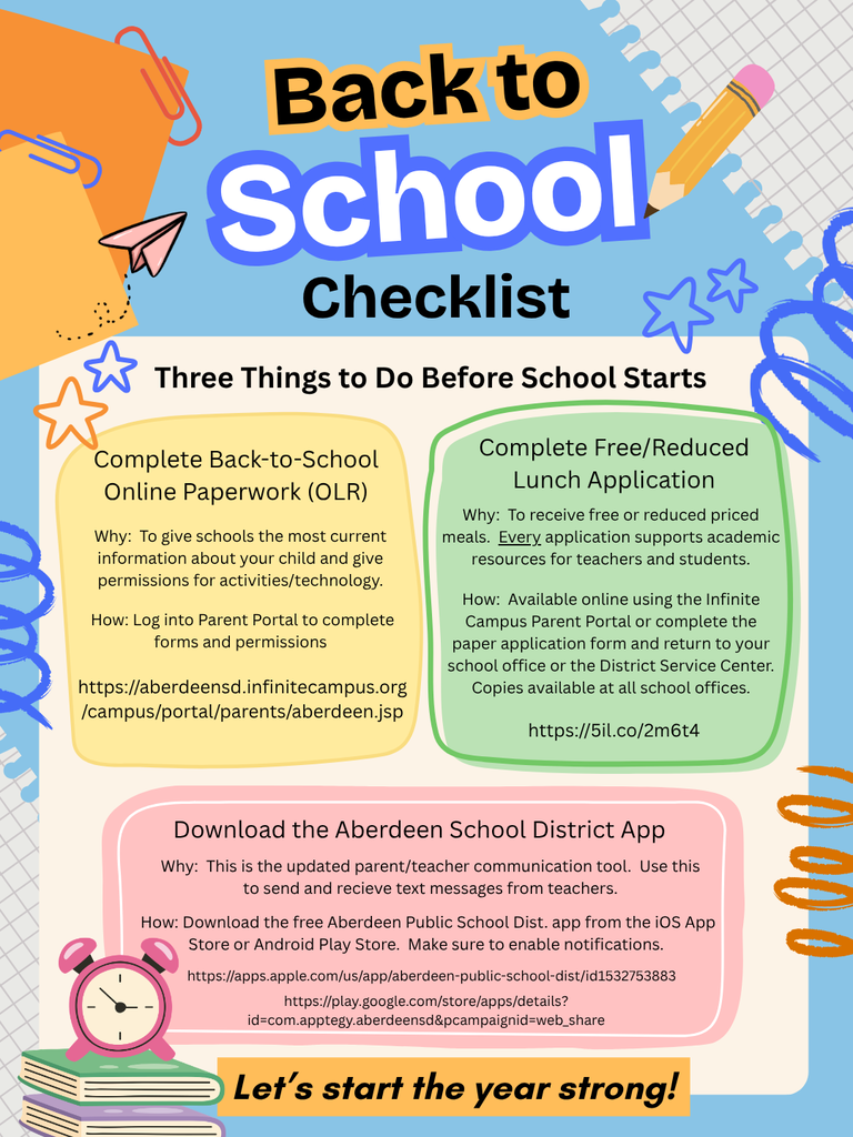 Back to School Checklist