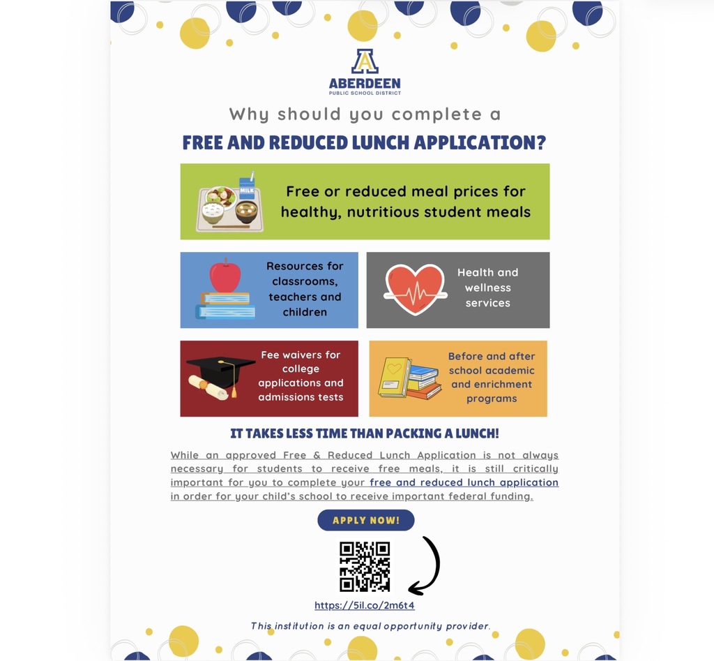 Free and Reduced Lunch Application Info