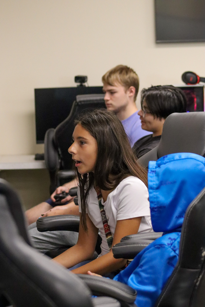 Students playing video games at the Esports Day Camp