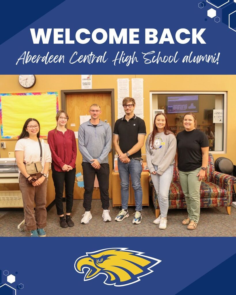 Welcome back Aberdeen Central High School alumni! With group photo of six teachers who are alumni of CHS.