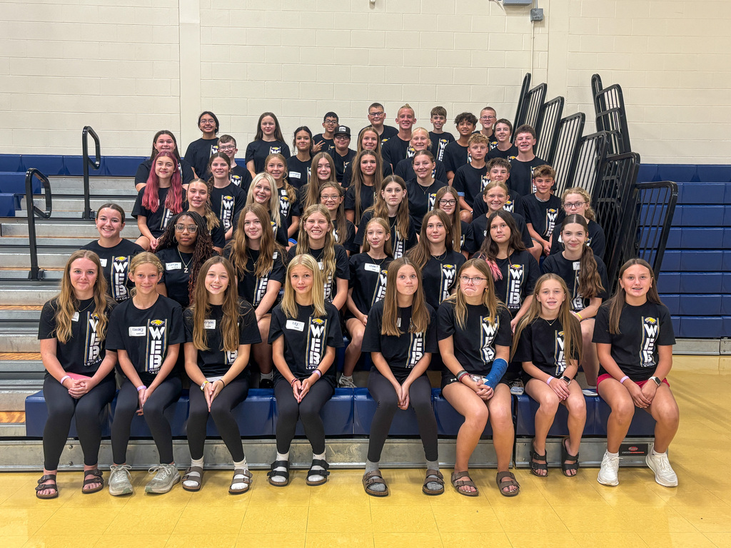 Sixth graders with WEB leaders at Holgate