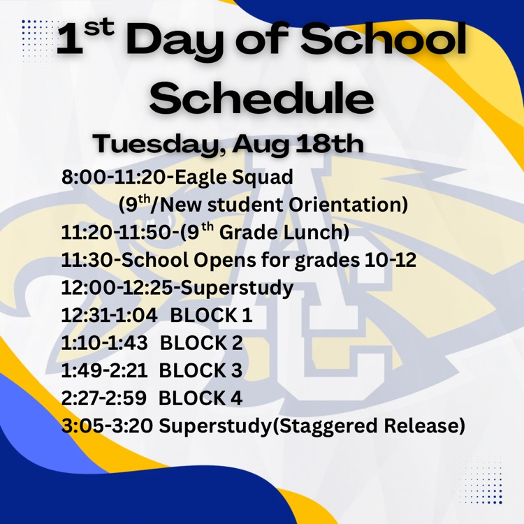 back to school schedule 